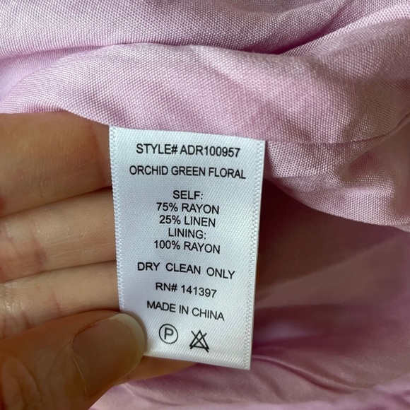 ASTR The Label Lysette Midi Dress in Orchid Green Floral size large linen - Picture 10 of 10